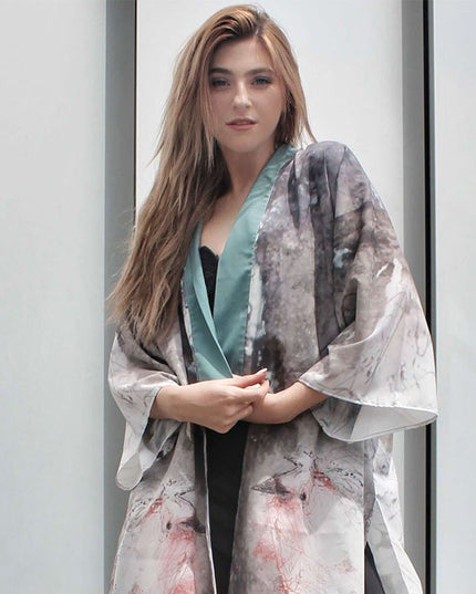 Sweden Teal Kimono