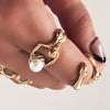 Twisted Pearl Ring