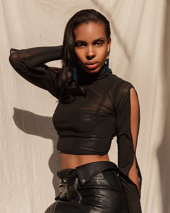 Sheer Turtleneck